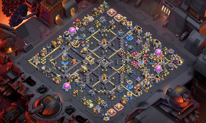 Layout 2 : For War Defense Against Throwers (CWL Defense) - COC Meta April 2026
