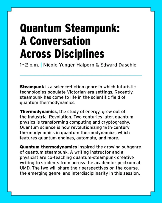 description of Quantum Steampunk lecture 