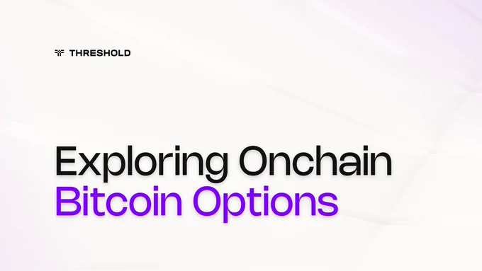 Bold text highlights the topic "Exploring Onchain Bitcoin Options" with a clean background, focusing on Bitcoin's integration in capital markets.