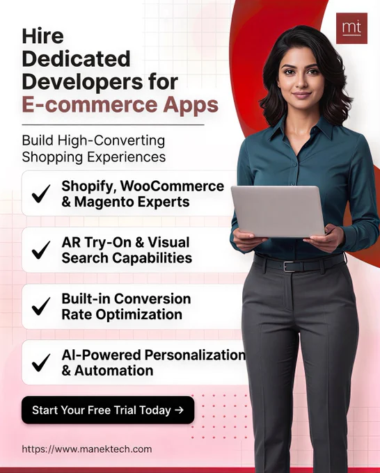 Hire dedicated E-commerce developers with AI, AR, and conversion optimization expertise