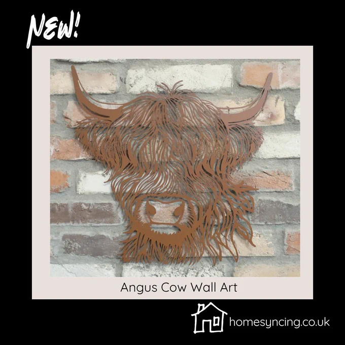 Angus Cow Wall Art.
homesyncing.co.uk
New!