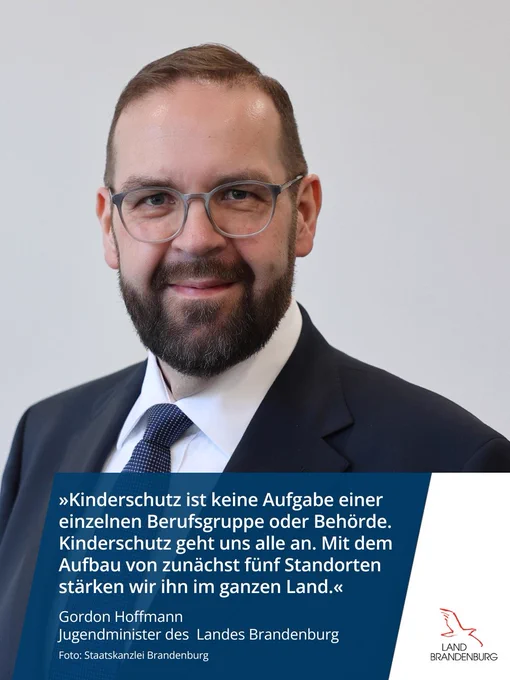 Jugendminister Gordon Hoffmann: "Kinderschutz ist keine Aufgabe einer einzelnen Berufsgruppe oder Behörde. Kinderschutz geht uns alle an. Mit dem Aufbau von zunächst fünf KIA-Standorten stärken wir ihn im ganzen Land."