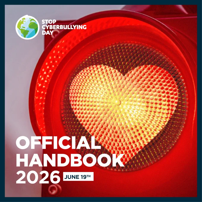 Image of a heart displaying the date for the Stop Cyberbullying Day event on June 19th 2026.