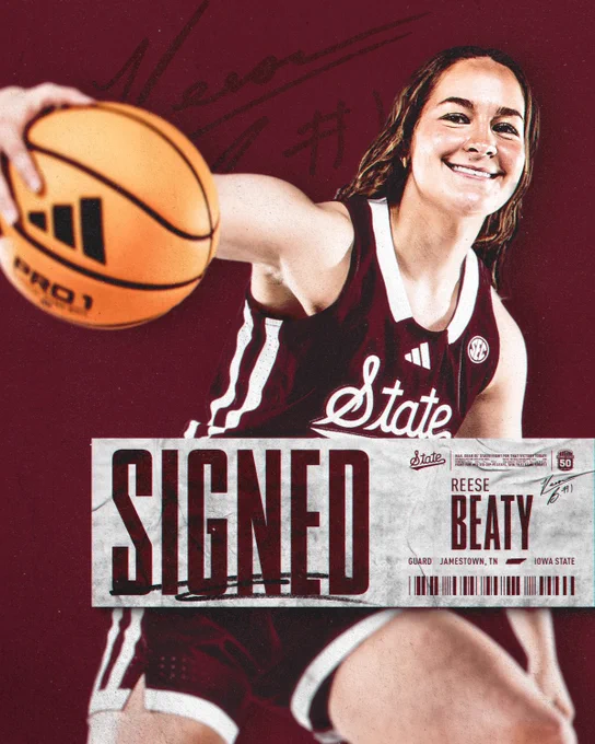 SIGNED — Reese Beaty, Guard, Jamestown, TN, Iowa State.