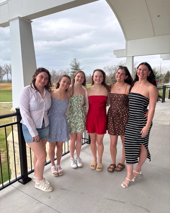 Iowa swimming and diving senior letterwinners.