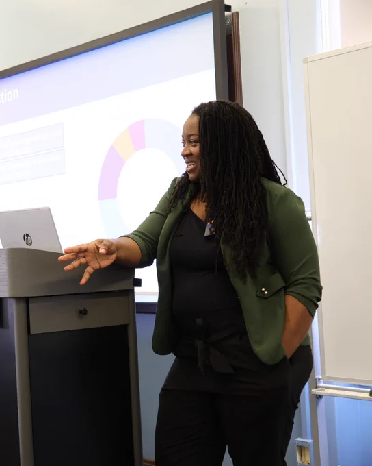 Celeste Chavis, Morgan State University Transportation and Urban Infrastructure Chair and Professor presents at the Transportation Seminar