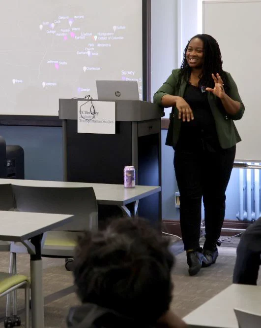 Celeste Chavis, Morgan State University Transportation and Urban Infrastructure Chair and Professor presents at the Transportation Seminar