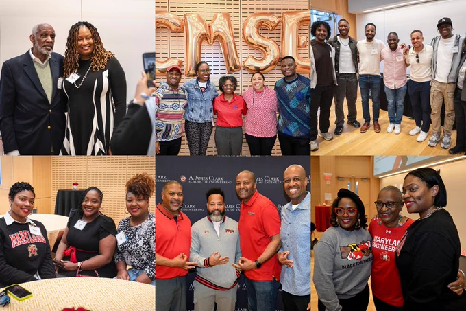 Collage of six photos from the University of Maryland's Black Alumni Weekend