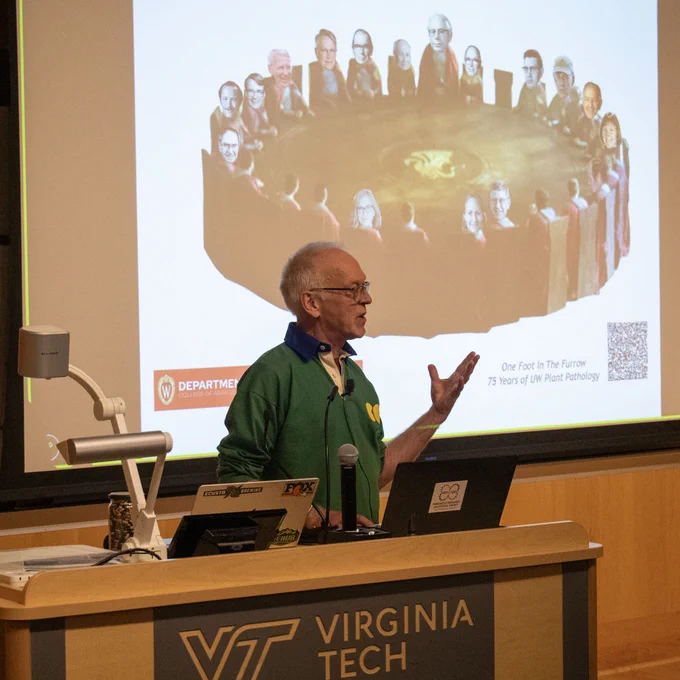 Dr. Eric Holub speaking at the inaugural John McDowell Memorial Lecture.