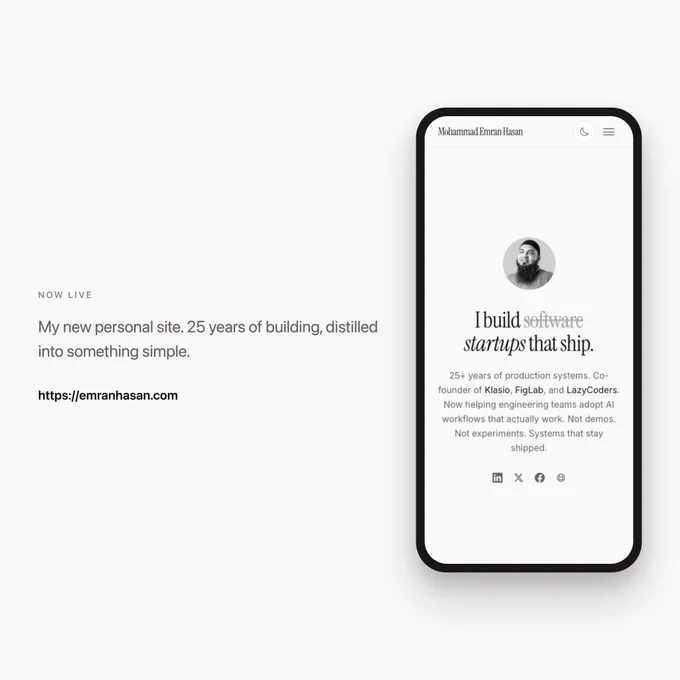 Personal website featuring Mohammad Emran Hasan