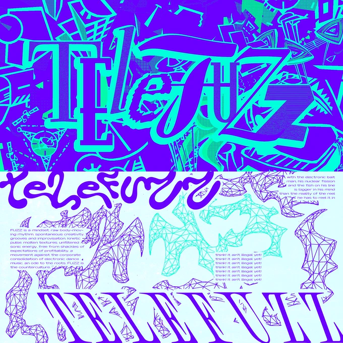 a recoloured version of the telefuzz vol 1 album artwork