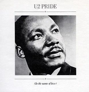 The cover of the Pride single, with a photo of Martin Luther King junior.