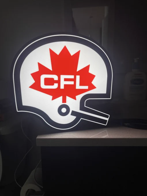 Lit up old school CFL helmet