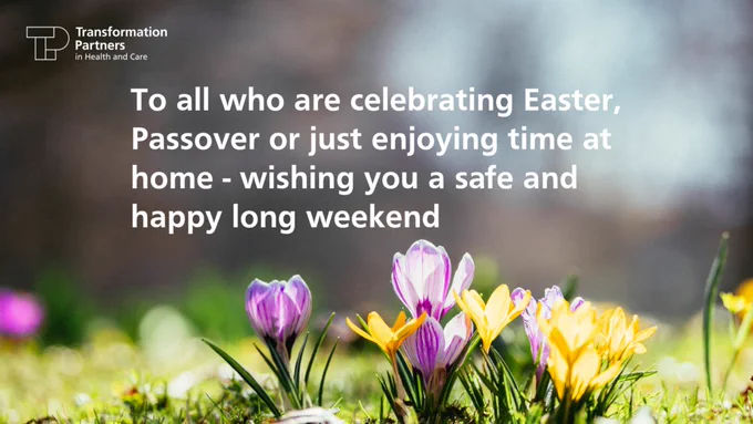 To all those who are celebrating Easter, Passover, or just enjoying time at home - wishing you a safe and happy long weekend