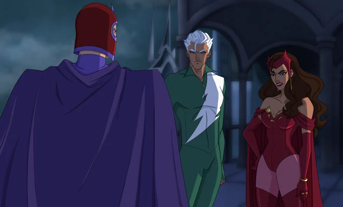 Quicksilver, Scarlet Witch and Magneto
