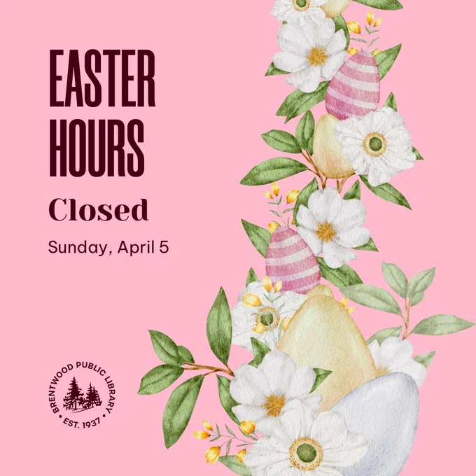 Easter Hours, Closed, Sunday, April 5