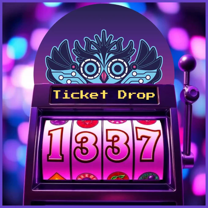 Slot machine with 'ticket drop' and 1337