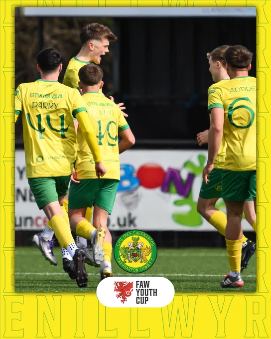 Caernarfon Town FAW Youth Cup winners.