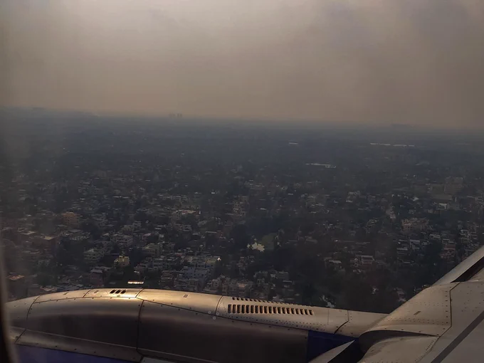 Approaching the CCU (Kolkata airport runway)