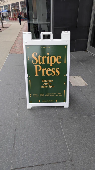 Stripe Press Pop-up in Boston
