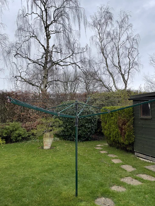 Rotary airer with new black cord