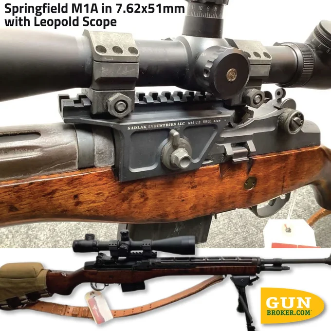 🔥 Springfield M1A in 7.62x51mm with Leopold Scope
👉 See it here: https://bit.ly/3Q2yvZg

#Gunsdaily #GunBroker #SpringfieldM1A