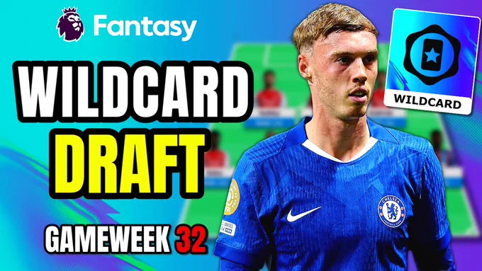Trophy FPL GW32 wildcard draft thumbnail featuring Cole Palmer