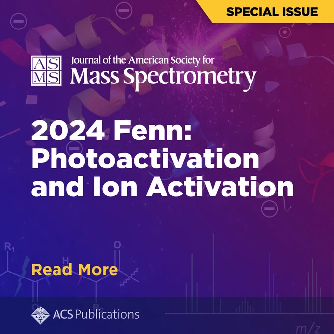 Promotional graphic with text: SPECIAL ISSUE | Journal of the American Society for Mass Spectrometry logo | 2024 Fenn: Photoactivation and Ion Activation