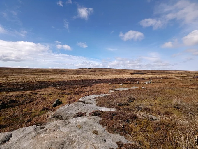 A moor in Yorkshire, blue sky above