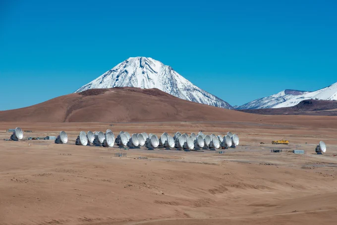 64 antennas of 66 at the Chajnantor Plateau, Chile