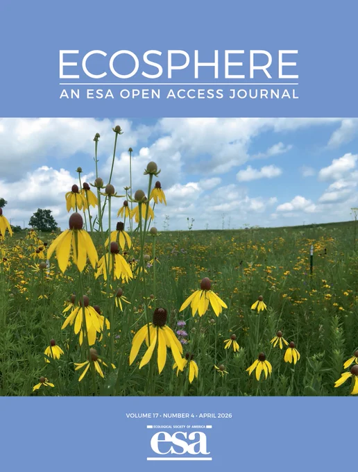 Cover of the April 2026 issue of Ecosphere