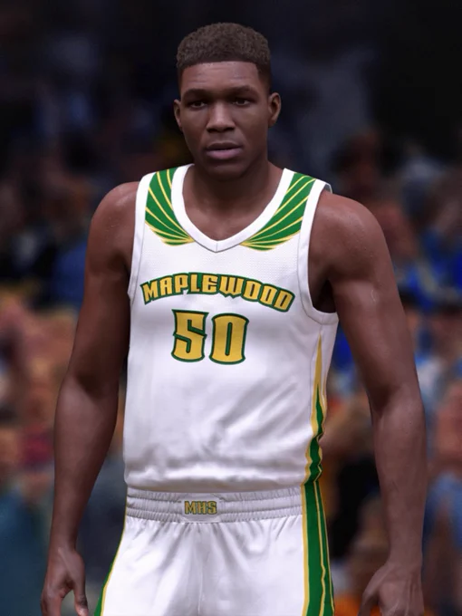Image of an NBA 2K26 MyPlayer from the waist up.