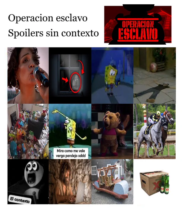 Spoilers sin contexto de la parodia de "Operación esclavo: Las mini crónicas del asistente".