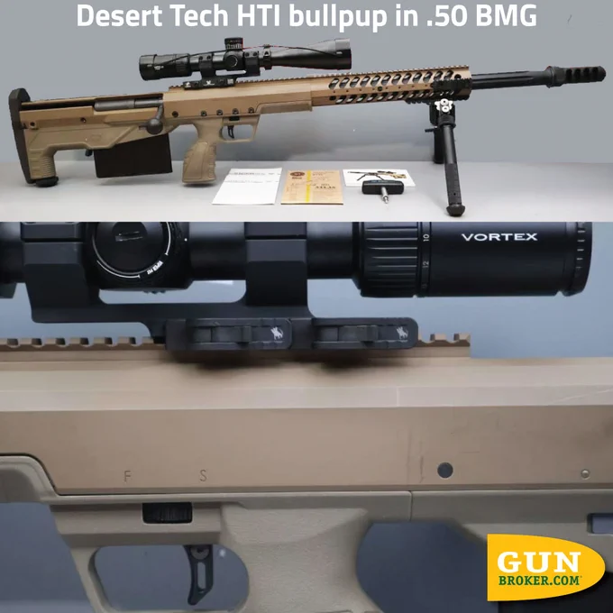 🔥 Desert Tech HTI bullpup in .50 BMG for #MegaCaliberMonday
🔗 See it here: https://bit.ly/4vluKhZ

$Gunsdaily #GunBroker #DesertTech #50BMG