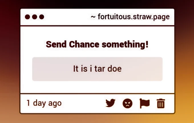 "It is i tar doe"