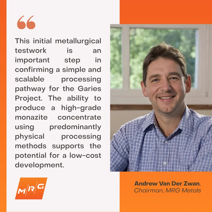 MRG Chairman on Simple Processing Pathway at High-Grade Garies Project