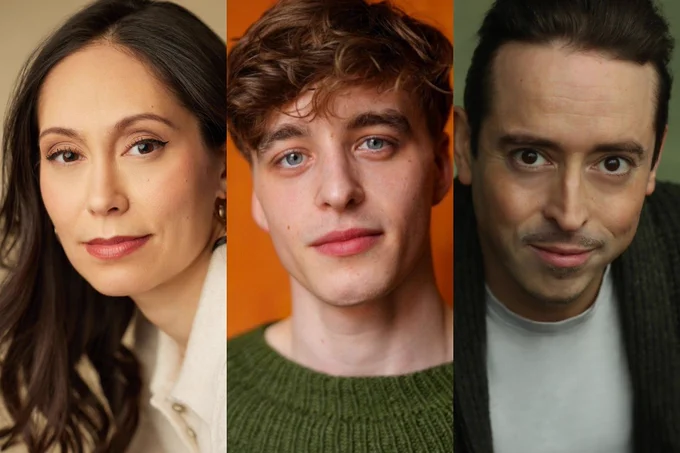 A photo showing three performers' headshots 