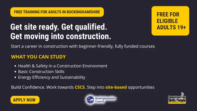 Buckinghamshire Council fully-funded Introduction to Sustainable Construction Courses delivered by the Construction Skills People 