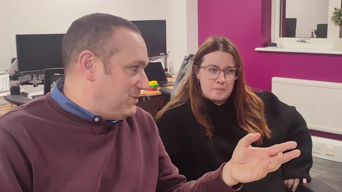 James and Eilish discuss a client system
