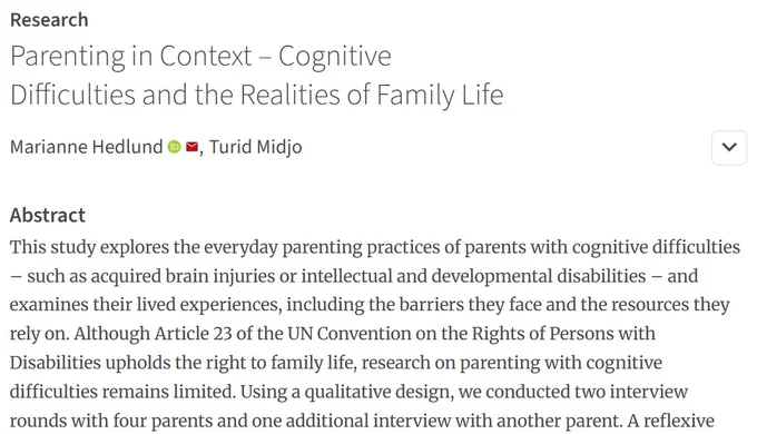 Screenshot of the article, containing the title, authors and part of the abstract.