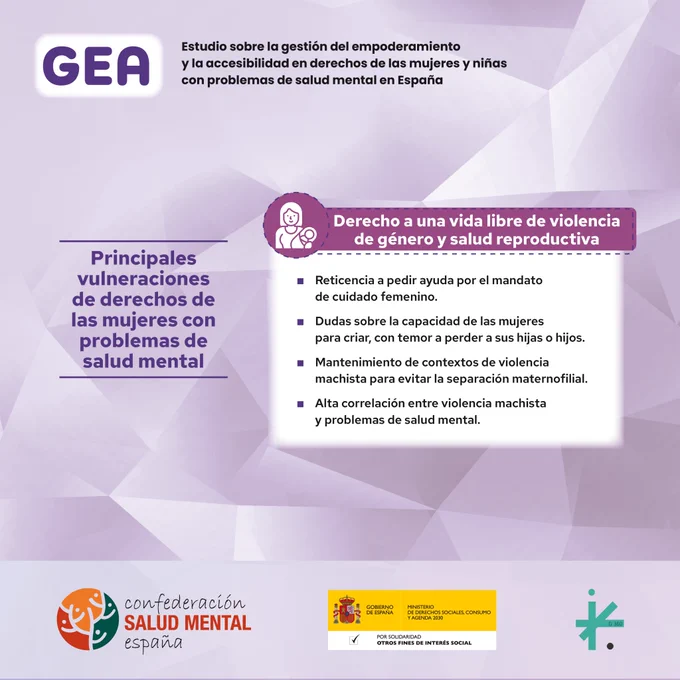 Principales vulneraciones de derechos de las mujeres con problemas de salud mental