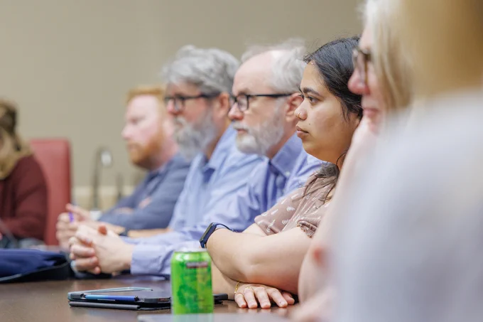 Individuals in the Faculty Assembly Committee at a recent meeting.