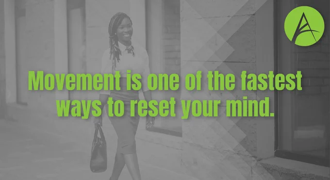 Movement is one of the fastest ways to reset your mind. 🚶🏽‍♀️ Feeling overwhelmed or stuck? Move your body—even for 10 minutes. Movement reduces stress, boosts clarity, and improves your mood. Have you moved today?
