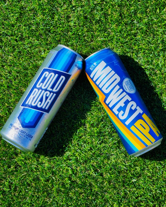 Cold Rush Premium Light Lager and Midwest IPA