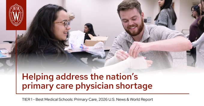 Graphic - Helping address the nation's primary care physician shortage, Tier 1, Best Medical Schools, Primary Care, 2026, US News & World Report
