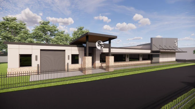 A generated photo of the new Automotive Technology Center.