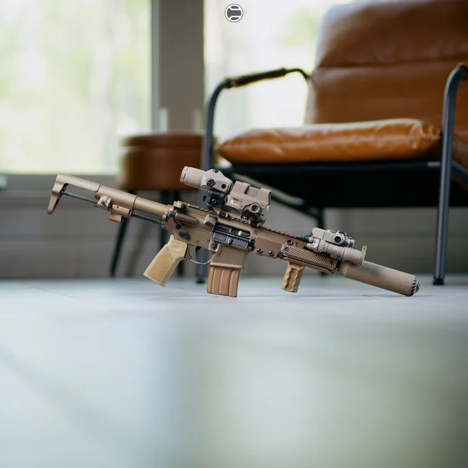 RailScales RSBM-P Polymer M-LOK VFG, G10 XOS-H & XOS-W M-LOK Scales (Matrix, TerraCore, 3-Slot Length), LAO Sling Mount, Hardtop Mount for Scout Light Pro Lights, MonoLift Riser | Geissele 8.0" 300BLK GFW SBR w/ HUXWRX Flow 762Ti Suppressor, Surefire M340V-Pro Scout Light Pro IR Light w/ CSM-07 Switch and Geissele Vampire Scout Throw Lever, Steiner Optics DBAL-I2 Laser, Dura Mag 20rd Bronze Magazine, Sig Sauer Romeo8T RDS & Juliet4 Magnifier. 