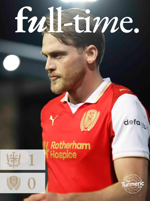 Full-time: Port Vale 1-0 Rotherham United. 