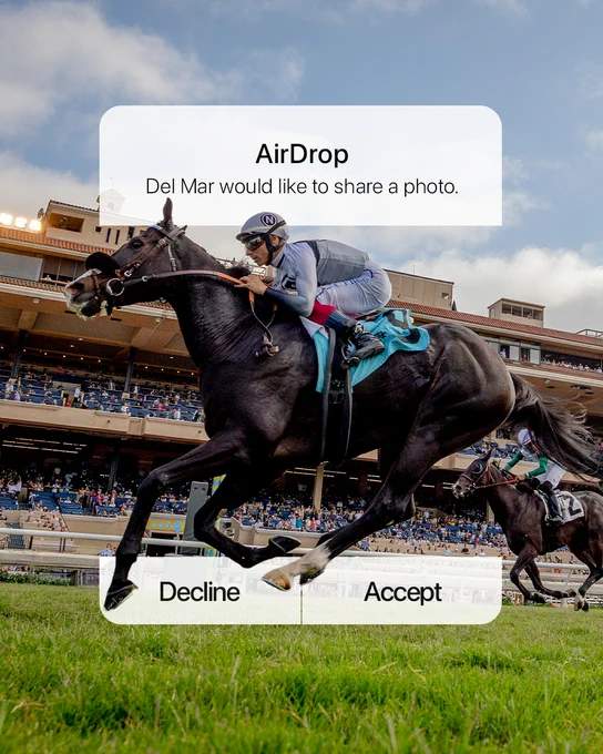 Del Mar would like to airdrop you a photo. Do you accept? 
