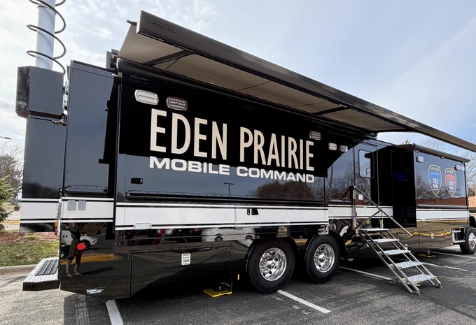 Side view of Eden Prairie's new Mobile Command Center